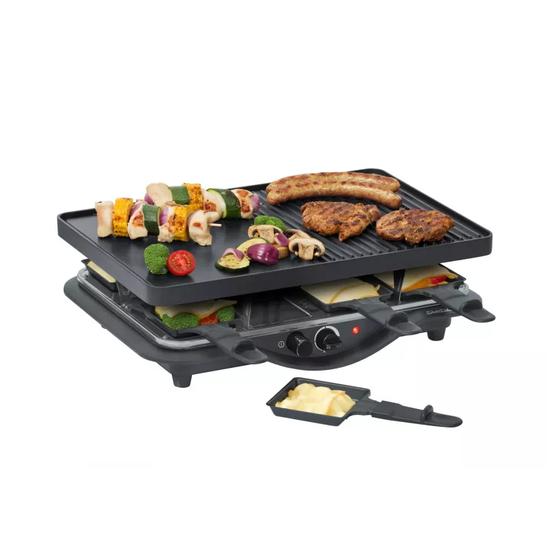 Steba RC 28 Guss-Raclette, 1400 W, 8 Pfännchen, schwarz
