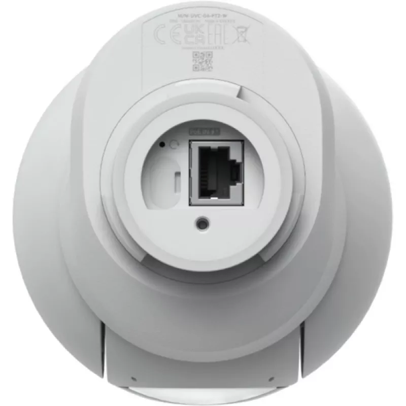 Ubiquiti UniFi G6 PTZ UVC-G6-PTZ-W IP-Überwachungskamera, 4K 8 MP (3864x2160), Dual-Objektiv, 10x Hybrid-Zoom, Innen und Außen, IP66, PoE, Decken-/Wand-/Mastmontage, 350° Drehbereich, Weiß