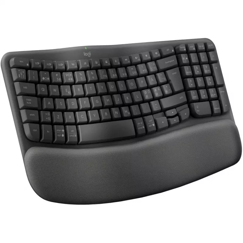 Logitech Wave Keys Office RF Wireless + Bluetooth QWERTY Dänisch Finnisch Norwegisch Schwedisch Graphit