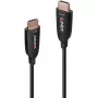Lindy 38511 15 m Fibre-Optic-Hybrid HDMI 2.1 8K60 Kabel, AOC, HDMI-Stecker auf HDMI-Stecker, 4K120, Schwarz