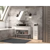 Top E Shop NEL V DDS BIEL Badezimmer-Aufbewahrungsschrank, Weiß