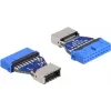 DeLOCK USB-Adapter Stiftleiste Buchse auf interne Typ-E Key A Buchse 20 Pin