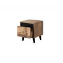Cama Meble NORD Nachttisch, 2er-Set, 40×38×45 cm, Eiche Wotan/Anthrazit