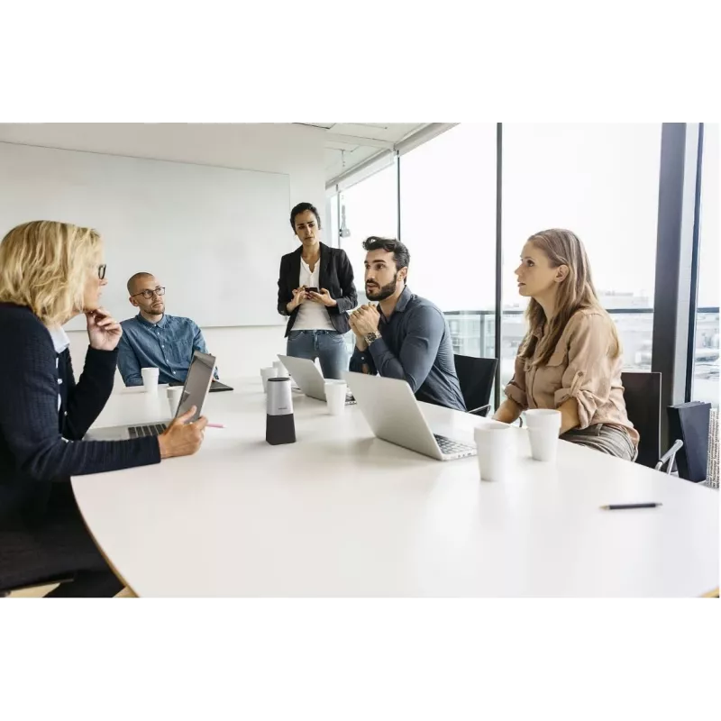 Philips PSE0540 Smart Meeting tragbares Konferenzmikrofon, USB-C, Schwarz/Silber