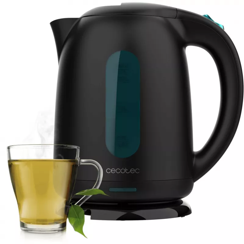 Cecotec Thermosense 180 1857 Wasserkocher, 1,7 l, 2200 W, BPA-frei, schwarz