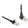 Netzwerkkabel DeLOCK RJ45 Cat.6A S/FTP schlank 90° 3 m Schwarz