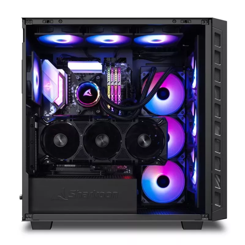 Sharkoon REBEL C80G RGB Midi Tower Schwarz