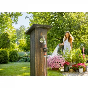 Gardena AquaCount 18350-20 Wasserzähler, Schwarz/Grau/Orange
