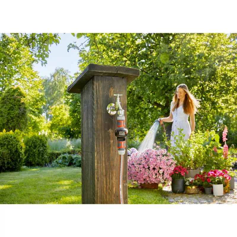 Gardena AquaCount 18350-20 Wasserzähler, Schwarz/Grau/Orange