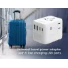 Gembird TPA-2A3C70-01-W Universal-Reisenetzteil, 3x USB-C, 2x USB-A, 70 W, GaN, weiß