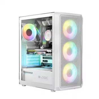 Logic PORTOS ARGB MINIDI USB 3.0 Gehäuse Weiß