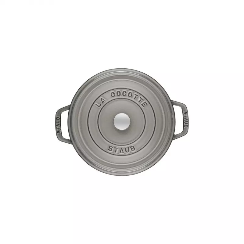 Staub La Cocotte rund 26 cm, Gusseisen, Graphitgrau