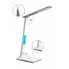 Media-Tech MT222 Leditou LED-Schreibtischlampe mit 15-W-Qi-Ladestation, Uhr, Wecker, Thermometer, weiß