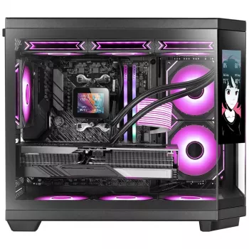 Mars Gaming MC3TCORELCDM Computergehäuse Mini Tower Schwarz