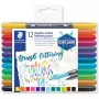 Staedtler Design Journey 3004 TB12 Doppel-Fasermaler Brush Lettering, 12 Stk., Farben sortiert
