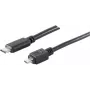 USB-Kabel S/CONN 77145-3.0 USB 2.0 3 m USB C Micro-USB B Schwarz