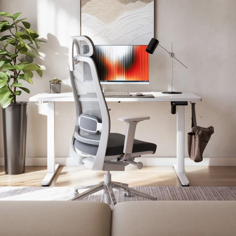 Schreibtisch mark adler Leader 7.3 Weiß — höhenverstellbare ergonomische Workstation