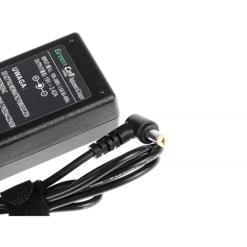 Netzteil Green Cell AD01P — 60 W, 19 V 3,42 A, Laptop-Netzteil für den Innenbereich, schwarz