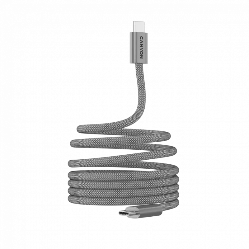 CANYON Kabel OnWire 60MG C-C 60W Magnet Geflochten 1m Hellgrau