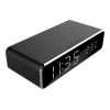 Digitaler Wecker GEMBIRD DAC-WPC-01 mit LCD-Anzeige, schwarzes Aluminiumgehäuse, netzbetrieben