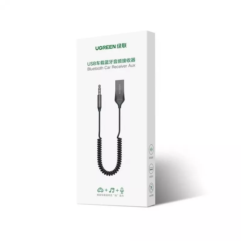 UGREEN CM309 Bluetooth-5.0-Audioempfänger, USB, 3,5-mm-AUX-Klinke, Schwarz