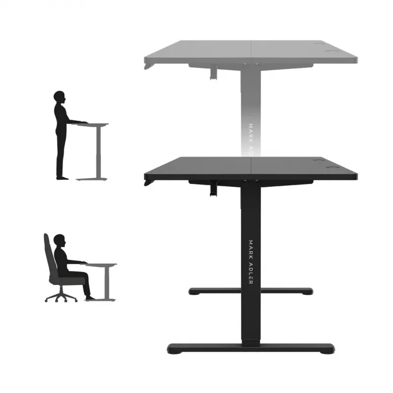 Mark Adler MA-Leader 7.6 elektrisch höhenverstellbarer Schreibtisch, 160×80 cm, schwarz