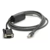 Zebra CBA-R10-S07ZBR serielles Kabel, RS232, DB-9 (M), 2,13 m, schwarz
