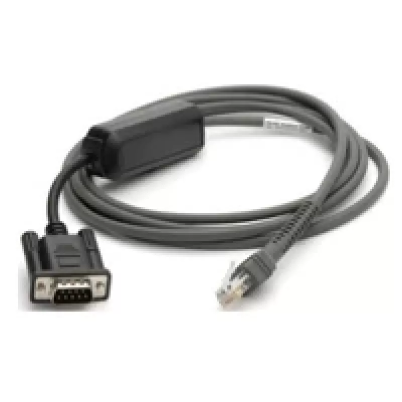Zebra CBA-R10-S07ZBR serielles Kabel, RS232, DB-9 (M), 2,13 m, schwarz