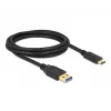 Delock SuperSpeed USB 3.2 Gen 1 Kabel Typ-A auf Typ-C, 2 m, schwarz