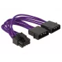 DeLOCK - Netzteil - interne Stromversorgung, 4-polig (M) - 8-poliges Stromkabel (EPS12V) (W) - 15cm - Violett (83703)