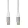 USB-C-auf-USB-C-Kabel IBOX IKUTC2W 2 m, USB 2.0, 3 A, weiß, Textilgeflecht