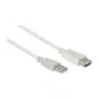 USB-Verlängerungskabel 2.0 Stecker A auf Buchse A, Grau, 0,6 m