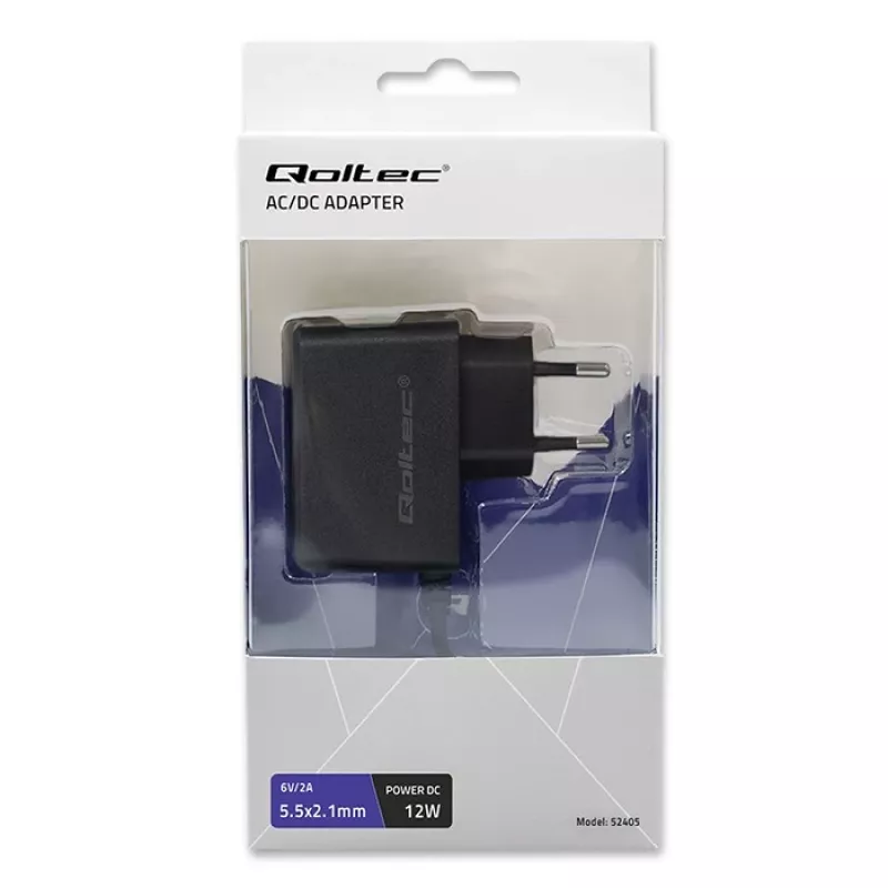 Netzteil QOLTEC 52405 6V 2A 12W Stromversorgung für tragbare Geräte