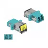 DeLOCK 86900 LWL-Kupplung LC Duplex Buchse-Buchse Multimode Aqua