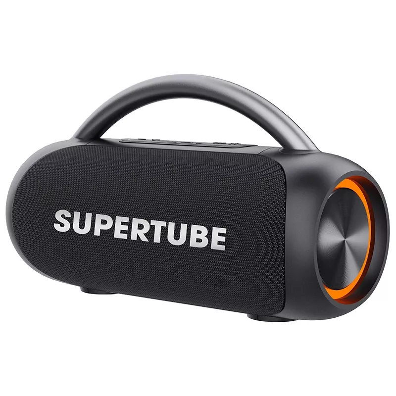 Tracer SuperTube TWS tragbarer Bluetooth-Lautsprecher, 30 W, IPX5, Schwarz