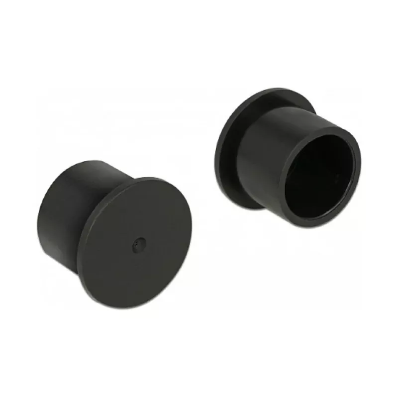 DeLOCK 60168 Staubschutzkappe für Cinch-Buchse, Schwarz, 10 Stück