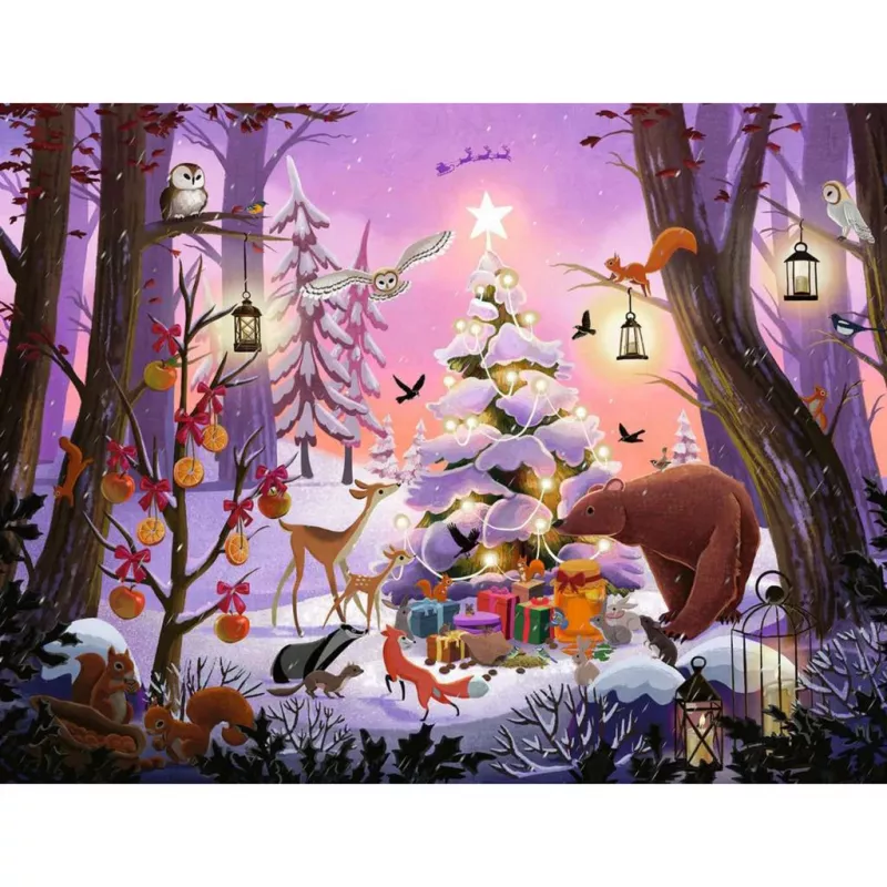 Puzzle Ravensburger Weihnachten im Wald 2000 Teile
