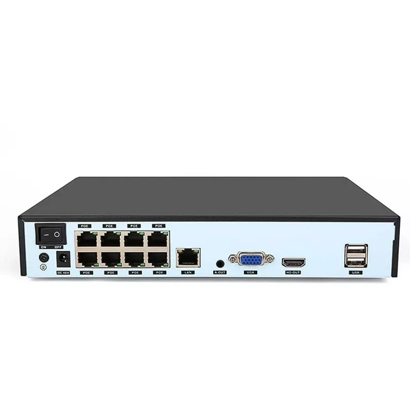 Foscam FN9108HE Netzwerk-Videorekorder Schwarz 8-Kanal, 5MP, PoE, HDMI+VGA