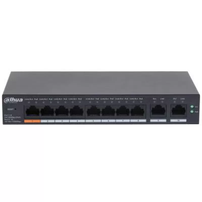 Dahua Technology DH-CS4010-8ET-60 Netzwerk-Switch Managed L2 Fast Ethernet (10/100) Power over Ethernet (PoE) Schwarz