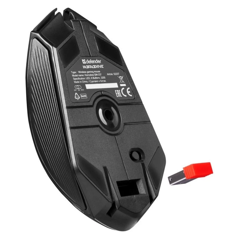 Defender GM-237 Horrodine RF-Funkmaus, 3200 dpi, 6 Tasten, schwarz