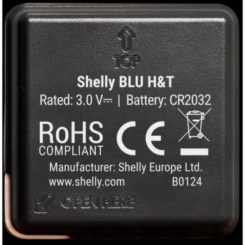Shelly BLU H&T Temperatur- und Feuchtigkeitssensor (Schwarz)