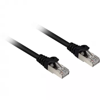 Patchkabel RJ45 Cat.6a SFTP (schwarz, 3 Meter, LSOH (halogenfrei))