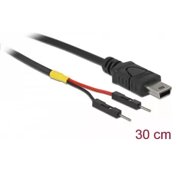 USB-Kabel DeLOCK 85414 Mini-USB B 0,3 m Schwarz