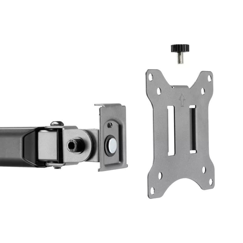White Shark GMS-3204 Amenhotep I Monitor-Tischhalterung, 17-32 Zoll, VESA 75x75/100x100, bis 9 kg, grau