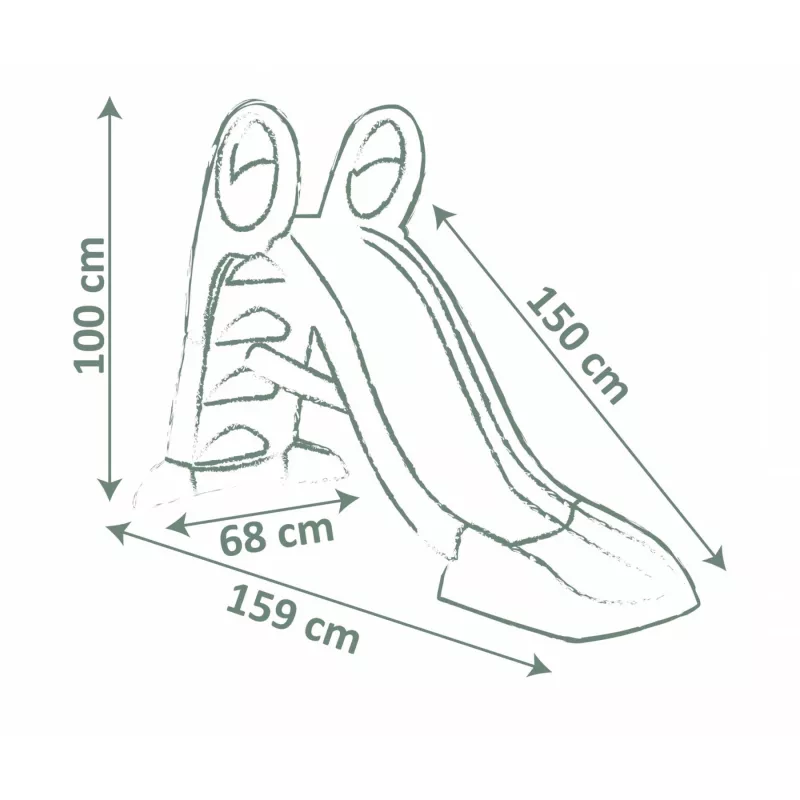 Smoby 7600820509 Life My Slide Rutsche, 150 cm, mit Wasseranschluss, aus Recyclingkunststoff, ab 2 Jahren