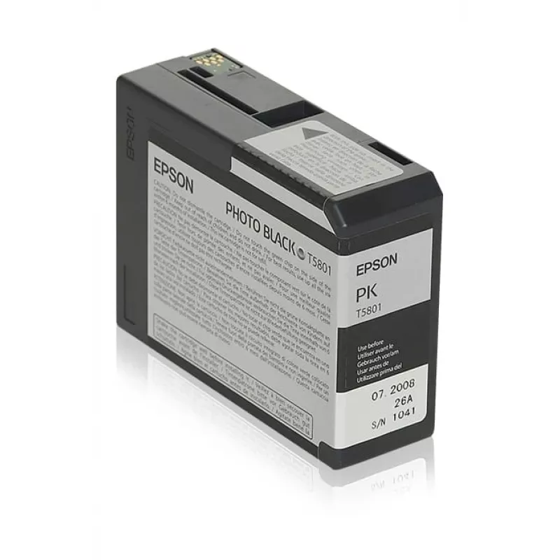 Epson T5801 (T580100) Tintenpatrone Foto Schwarz, 80 ml