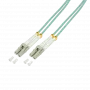 Logilink - Patchkabel - LC Multimode (M) auf LC Multimode (M) - 50 m - Glasfaser - 50/125 µm - OM3 - halogenfrei - aquamarin (FP3LC50)