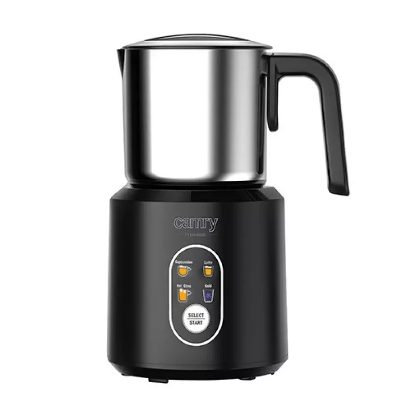 Camry CR 4498 automatischer Milchaufschäumer, 500 W, Schwarz/Silber