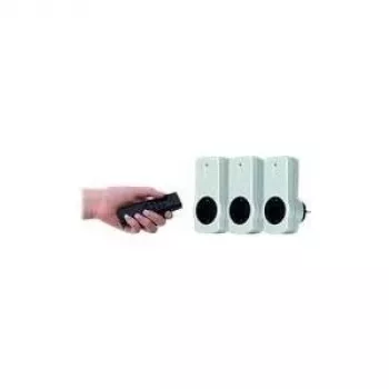 REV Ritter RC Steckdosen-Set 3+1, 3x1000 W, 433.92 MHz, Silber