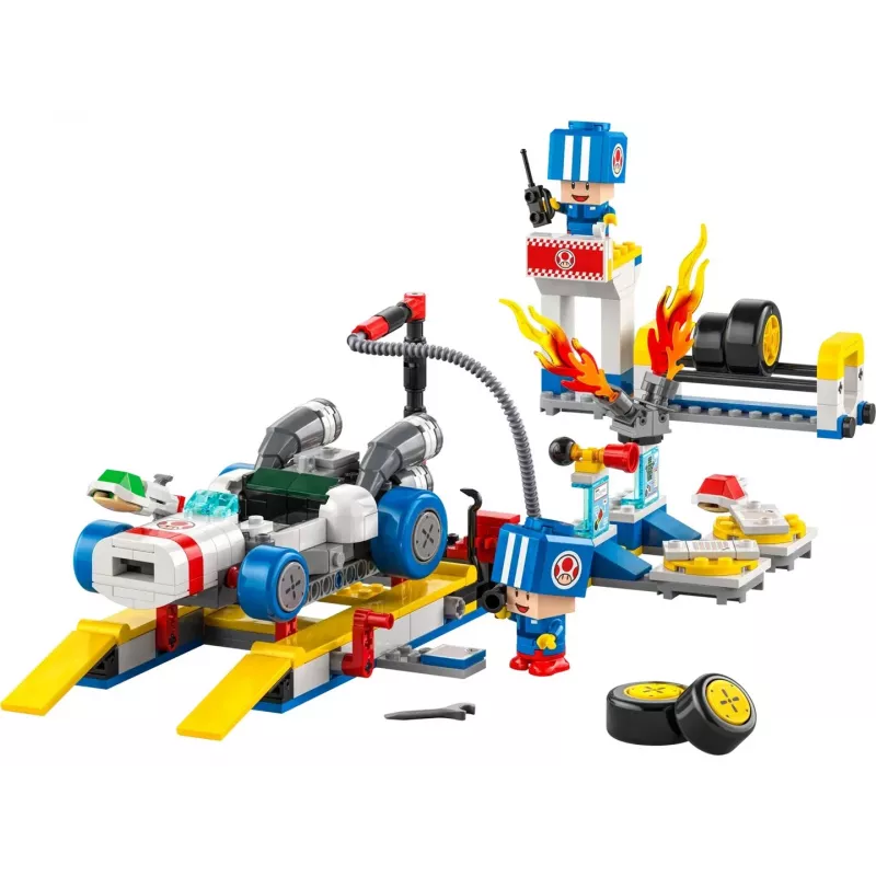 Konstruktionsspielzeug LEGO-Set 72035 Super Mario Mario Kart Toads Werkstatt, interaktive Level und Figuren